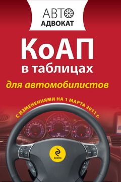  Коллектив авторов - Кодекс РФ об административных правонарушениях в таблицах для автомобилистов. С изменениями на 1 марта 2011 года