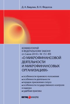 Денис Вавулин - Комментарий к Федеральному закону от 2 июля 2010 г. №151-ФЗ «О микрофинансовой деятельности и микрофинансовых организациях» (постатейный)