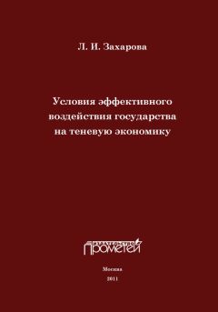 Л. Захарова - Условия эффективного воздействия государства на теневую экономику