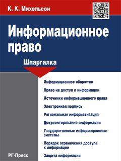 К. Михельсон - Информационное право. Конспект лекций. Учебное пособие