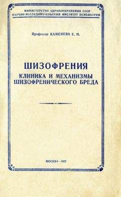 Елена Каменева - Шизофрения: клиника и механизмы шизофренического бреда