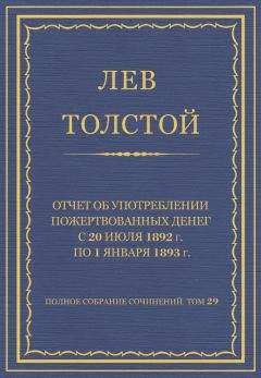 Лев Толстой - Полное собрание сочинений. Том 29. Произведения 1891–1894 гг. Отчет об употреблении пожертвованных денег с 1 января 1893 г.