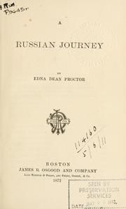 Edna Proctor - Edna Adean Proctor  A Russia Jorney 